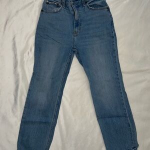 Abercrombie & Fitch Ultra High Rise Ankle Length Straight Leg Jeans
